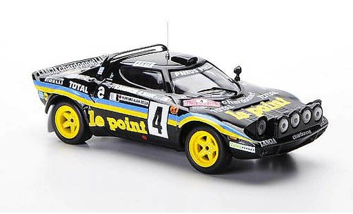 Lancia Stratos Rallye 1/43 IXO HF No.4 le point B.Darniche / A.Mah? Rally Monte Carlo 1981 miniature