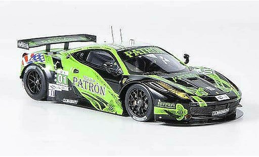 Ferrari 458 Italia GT2 1/43 Fujimi No.01 Extreme Speed Motorsports Tequila Patron 12h Sebring 2012 miniature