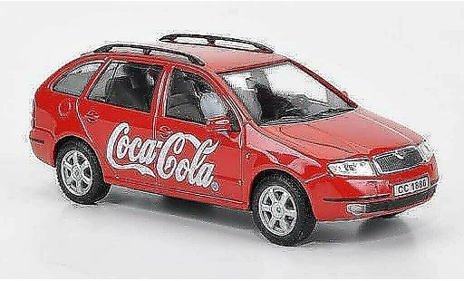 Skoda Fabia Base 1/43 Abrex Coca-Cola rouge miniature