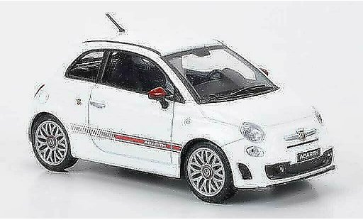 Fiat 500 Abarth 1/43 Motorama blanche 2009 miniature
