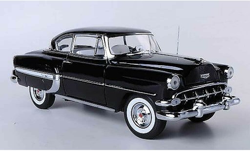 Chevrolet Bel Air Coupe 1/18 Sun Star 1954 Hardtop noire miniature