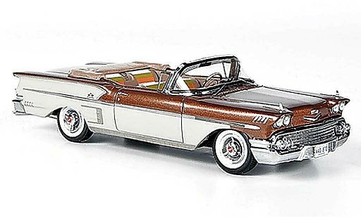 Chevrolet Bel Air Convertible 1/43 American Excellence 1958 Impala 2-portes Cabriolet cuivre/blanche limit&Atilde;&copy;e Auflage 500 miniature