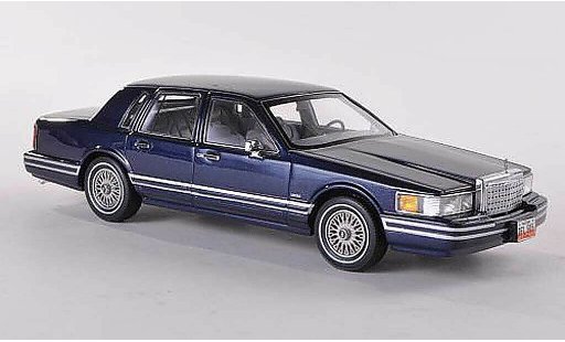 Lincoln Town Car 1990 1/43 Neo bleue miniature