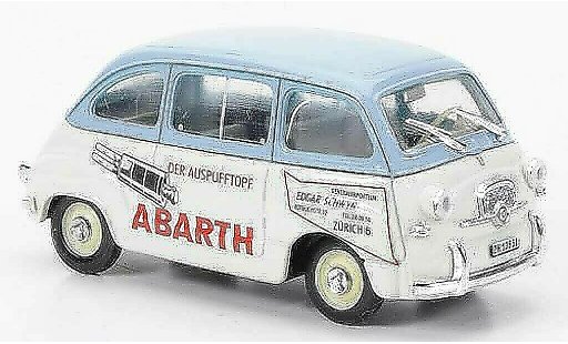 Fiat 600 Multipla 1/43 Brumm D Abarth bleu/blanche Der Auspufftopf 1960 miniature