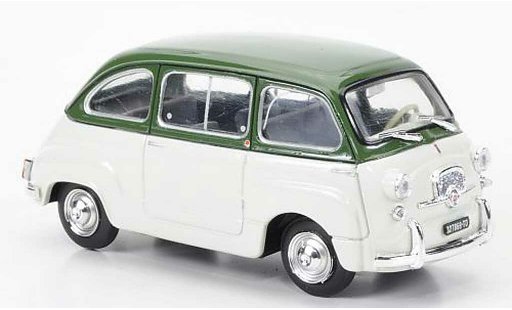 Fiat 600 Multipla 1/43 Brumm D olivverte/blanche 1960 miniature