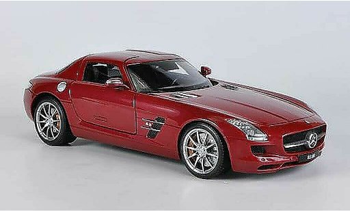 Mercedes SLS Coupe 1/18 Welly coupe AMG (C197) rouge miniature