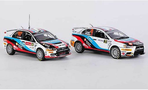 Mitsubishi Lancer Evolution IX 1/43 Vitesse WRC Champion Boxset 2009/2010 A.Araujo/M.Ramalho miniature