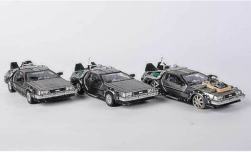 De Lorean Set Time Machine 1/43 Vitesse Back to the Future 3-in-1 Boxset miniature