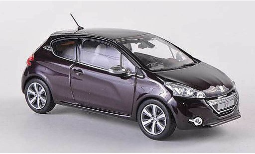 Peugeot 208 Base 1/43 Norev XY lilas 3-Turer 2012 miniature