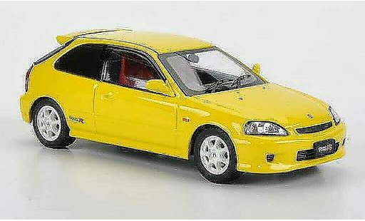 Honda Civic Type R EK9 1/43 Ebbro jaune miniature