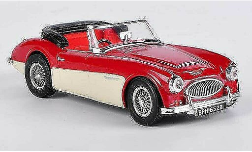 Austin Healey 3000 roadster 1/43 Vitesse ouvert tartan rouge/ivory miniature
