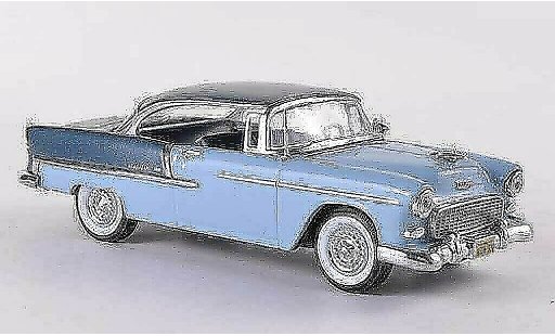 Chevrolet Bel Air Coupe 1/43 Vitesse 1955 2-Door Hardtop bleue grise/bleue grise miniature