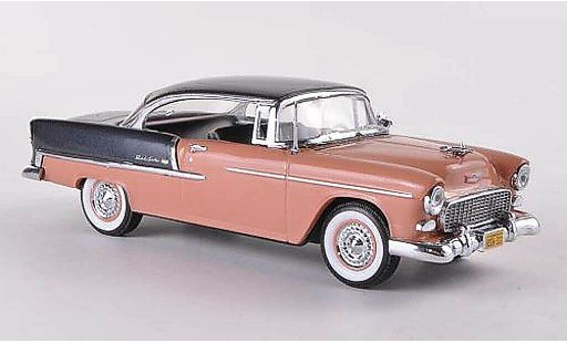 Chevrolet Bel Air Coupe 1/43 Vitesse 1955 2-Door Hardtop rouge marron/grise miniature