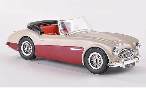 Austin Healey 3000 roadster 1/43 Vitesse beige/rouge RHD capote ouvert miniature