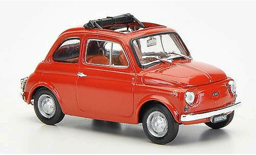 Fiat 500 R 1/43 Brumm rougemarron ge?ffnetes toit pliant 1972 miniature