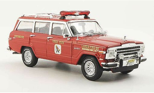 Jeep Wagoneer Base 1/43 Premium X Lakes Fire rouge 1989 miniature
