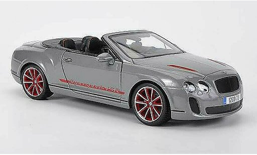 Bentley Continental Supersports Convertible ISR 1/18 Burago Cabriolet grise Sondermodell miniature
