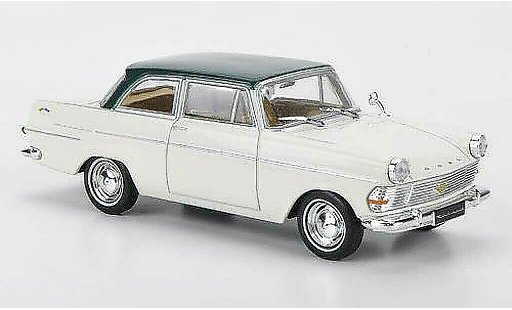 Opel Rekord P2 1/43 Hachette PII blanche/verte (ohne Magazin) 1960 miniature