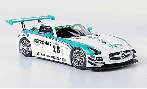 Mercedes SLS GT3 1/43 Ebbro AMG No.28 Petronas Syntium M.Moh / T.Kataoka / J.Lester / R.Ritchie Super Taikyu 2012 miniature