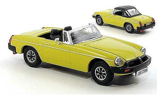MG B Base 1/43 Vanguards jaune-verte RHD miniature