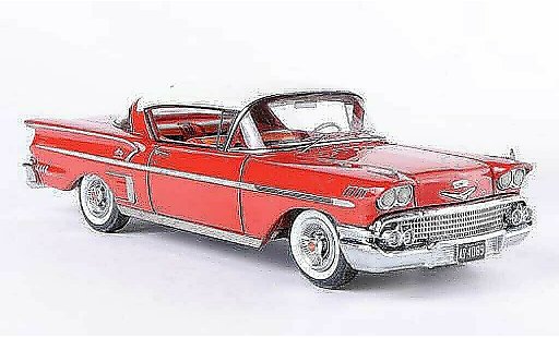 Chevrolet Bel Air Coupe 1/43 Neo 1958 Impala 2-Door Hardtop rouge/blanche miniature