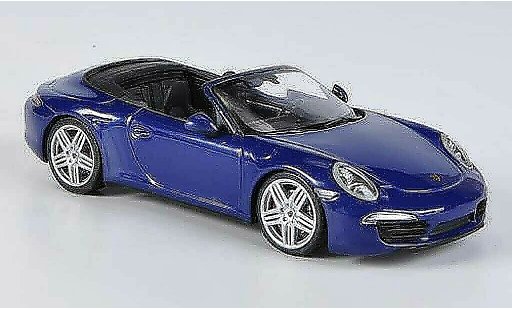 Porsche 911 Carrera 4 1/43 Minichamps Cabriolet bleu 2012 miniature