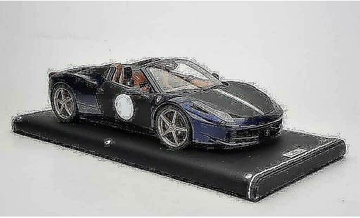 Ferrari 458 Italia Spider 1/18 MR Collection bleu/mat noire miniature