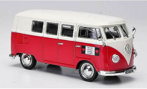 Volkswagen T1 A 1/43 Norev Break Van't Hart - Autoverhuur rouge/blanche 1955 miniature