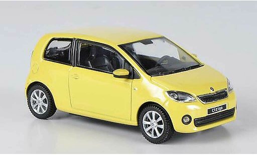 Skoda Citigo 3 portes 1/43 Abrex jaune 3- 2012 miniature