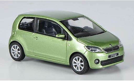 Skoda Citigo 3 portes 1/43 Abrex verte 3- 2012 miniature