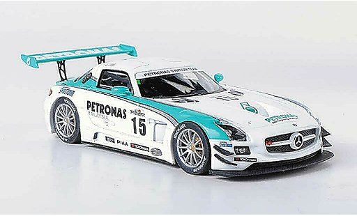 Mercedes SLS GT3 1/43 Ebbro AMG No.15 Petronas Syntium T.Kataoka / F.Hairuman / B.Schneider 12h Merdeka 2011 miniature