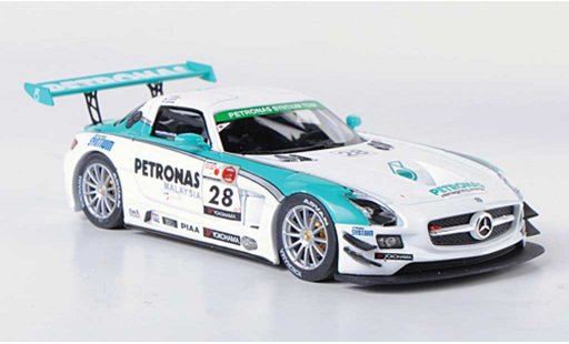 Mercedes SLS GT3 1/43 Ebbro AMG No.28 Petronas Syntium M.Moh / T.Kataoka / J.Lester / R.Ritchie 12h Merdeka 2011 miniature