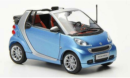 Smart ForTwo Cabrio 1/43 Minichamps bleu/grise 2010 miniature