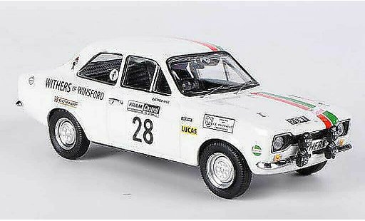 Ford Escort MK1 1/43 Trofeu Mexico No.28 Withers of WinsWelsh Rally 1972 Hill/Wood miniature