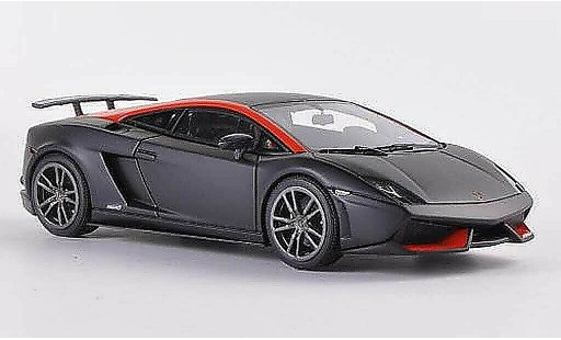 Lamborghini Gallardo LP570-4 1/43 Look Smart Superleggera noire/orange miniature