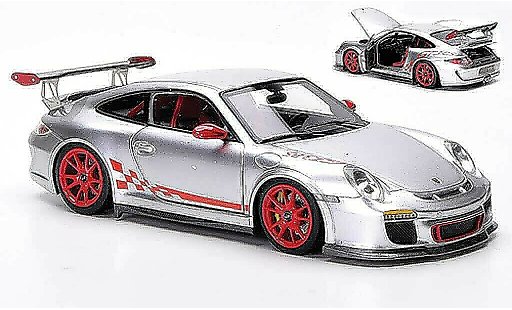 Porsche 911 GT3 RS 1/43 FrontiArt 2010 grise/rouge miniature