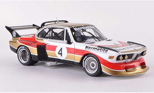 Bmw 3.0 CSL 1/43 Spark Gr.5 No.4. Hermetite 6h Silverstone 1976 J.Fitzpatrick/T.Walkinshaw miniature