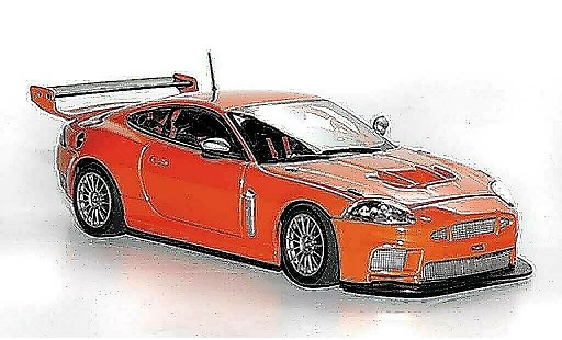 Jaguar XKR GT3 1/43 Minichamps Street orange 2008 miniature