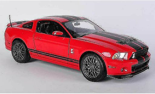 Shelby GT 500 2013 1/18 Shelby Collectibles rouge/matnoire miniature