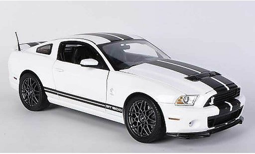 Shelby GT 500 2013 1/18 Shelby Collectibles blanche/matnoire miniature