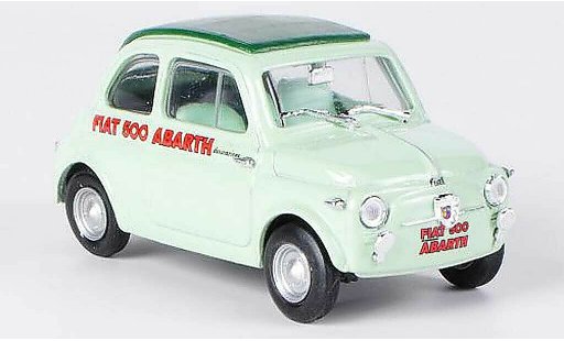 Fiat 500 Abarth 1/43 Brumm verte/verte toit pliant geschlosssen 1958 miniature