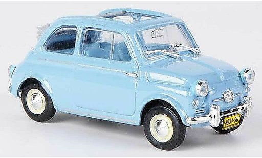 Fiat 500 A 1/43 Brumm America bleu toit pliant geoffnet 1958 miniature