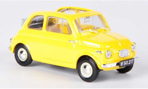 Steyr Puch 500 1957 1/43 Brumm jaune ouvertes toit pliant miniature