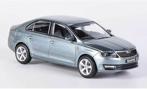 Skoda Rapid Base 1/43 Abrex anthracite 2012 miniature