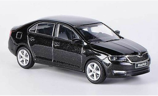Skoda Rapid Base 1/43 Abrex noire 2012 miniature