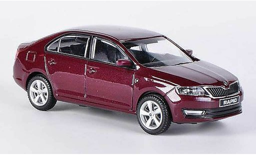 Skoda Rapid Base 1/43 Abrex rouge 2012 miniature