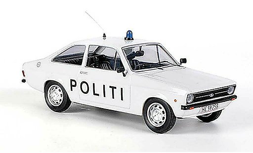 Ford Escort Berlina 1/43 Skandinavisk Politi Police (DK) miniature
