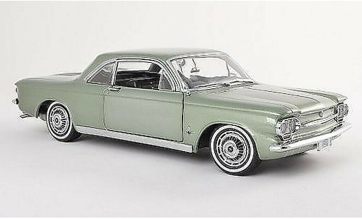 Chevrolet Corvair Coupe 1/18 Sun Star gris-vert 1963 miniature