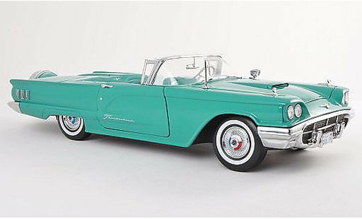 Ford Thunderbird Squarebird 1/18 Sun Star Cabriolet noire-turquoise miniature