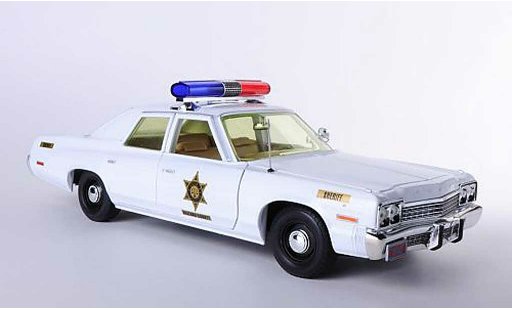 Dodge Monaco 1974 1/18 Johnny Lightning Hazzard County Sheriff The Dukes of Hazzard - Rosco Patrol Car miniature